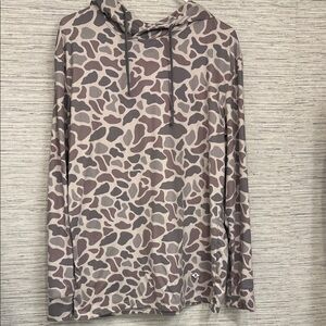 BURLEBO Camo Long Sleeve Shirt - Gray and Brown